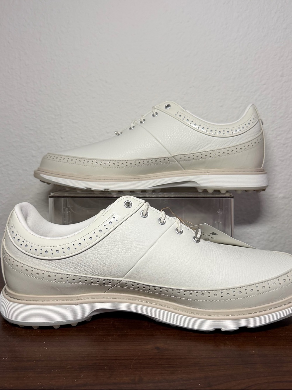 NEW men’s adidas modern classic 80 spikeless golf shoes off white grey 10.5 - Picture 2 of 10